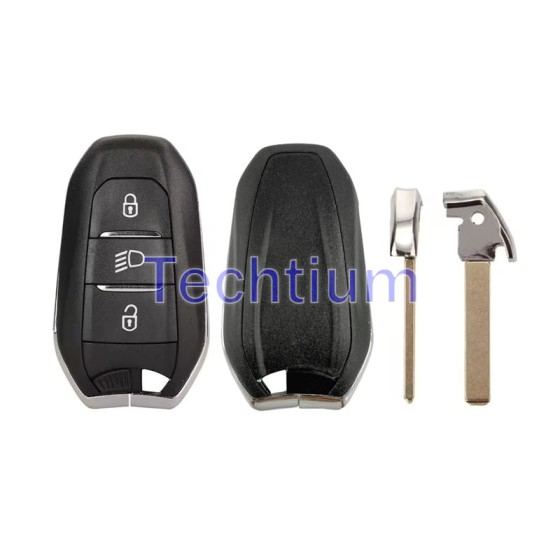 VA2/307 blade Light button (Old style) 3 button remote key shell for Citroen,Peugeot,DS